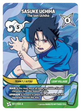 Naruto Mythos Sasuke Uchiha KS-107-A Rare Art